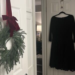 Talbots Elegant Black Long Sleeve Dress
